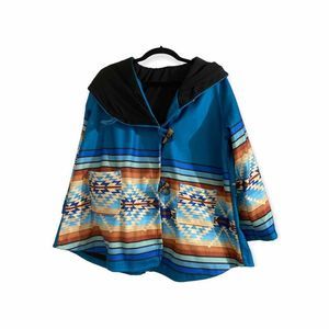 Beth Dutton Yellowstone Turquoise Women’s Poncho Coat EUC XL